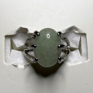 genuine green aventurine ring